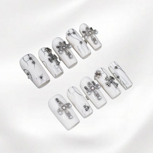 White Gothic Cross(A0149)